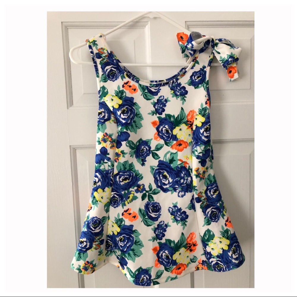 Floral peplum top